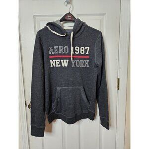 Aeropostale 1987 New York Gray Hoodie Sweatshirt Men’s Size Meduim
